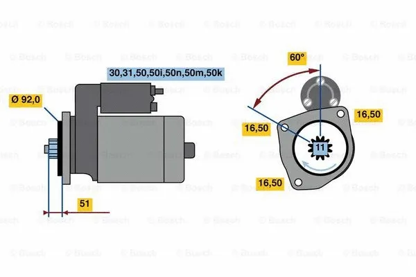 0 001 340 505 BOSCH Стартер (фото 3)