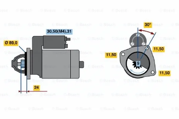 0 001 368 003 BOSCH Стартер (фото 1)