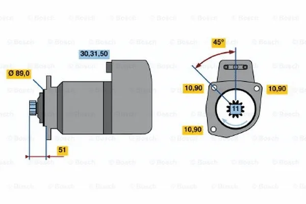 0 001 416 008 BOSCH Стартер (фото 1)