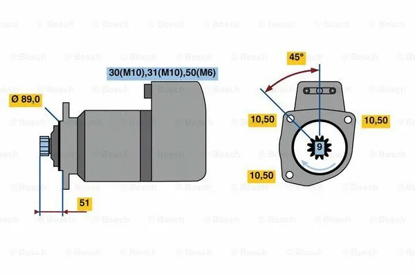 0 001 416 022 BOSCH Стартер (фото 1)