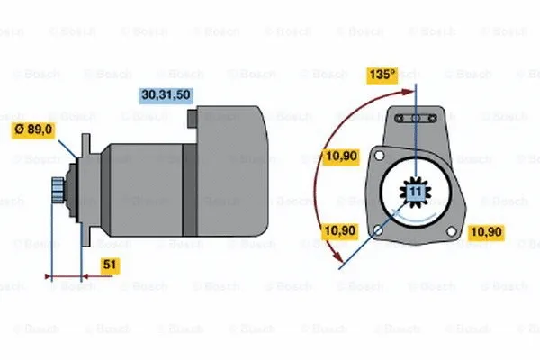 0 001 416 035 BOSCH Стартер (фото 1)