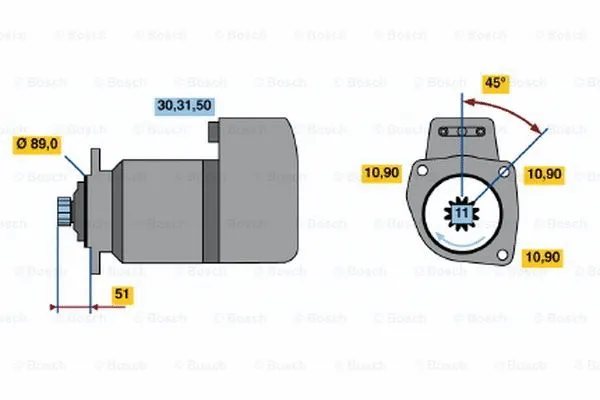 0 001 416 045 BOSCH Стартер (фото 1)