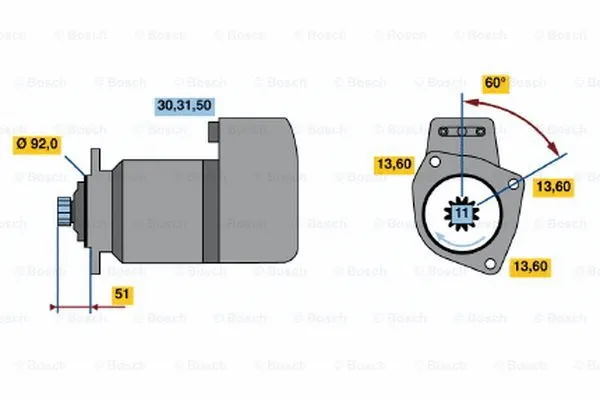 0 001 417 007 BOSCH Стартер (фото 1)