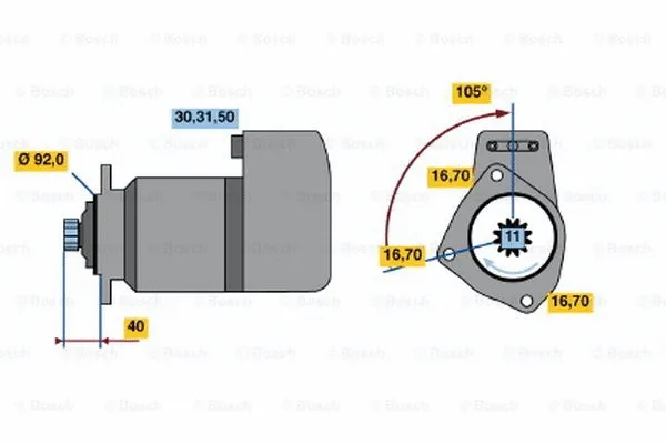 0 001 417 043 BOSCH Стартер (фото 4)