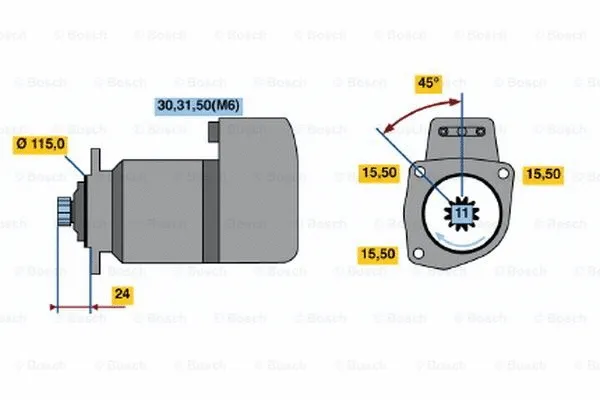 0 001 417 074 BOSCH Стартер (фото 1)