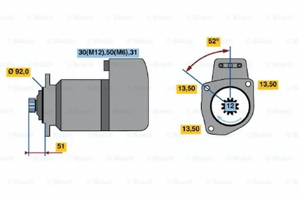 0 001 417 075 BOSCH Стартер (фото 1)