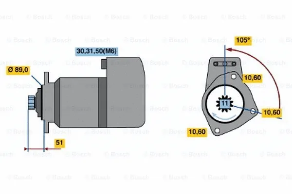 0 001 510 009 BOSCH Стартер (фото 1)