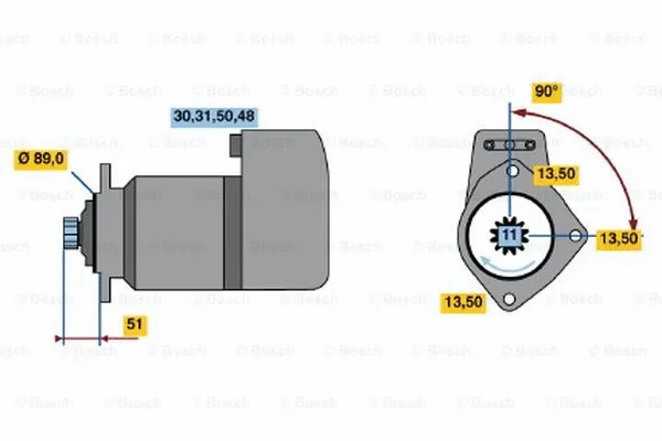 0 001 510 040 BOSCH Стартер (фото 1)