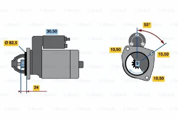 0 986 010 190 BOSCH Стартер (фото 1)