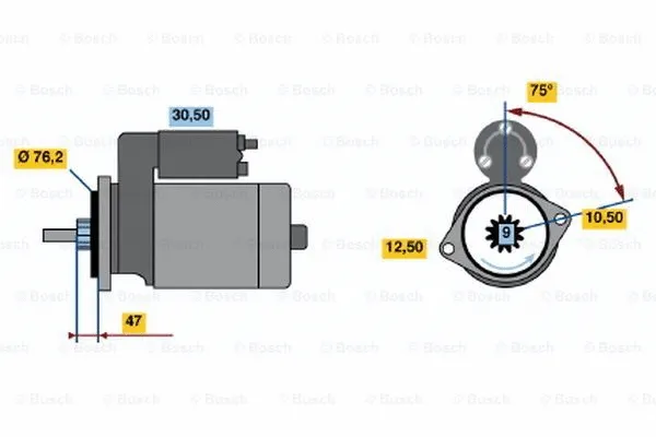 0 986 010 360 BOSCH Стартер (фото 1)