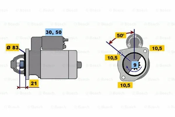 0 986 011 070 BOSCH Стартер (фото 1)