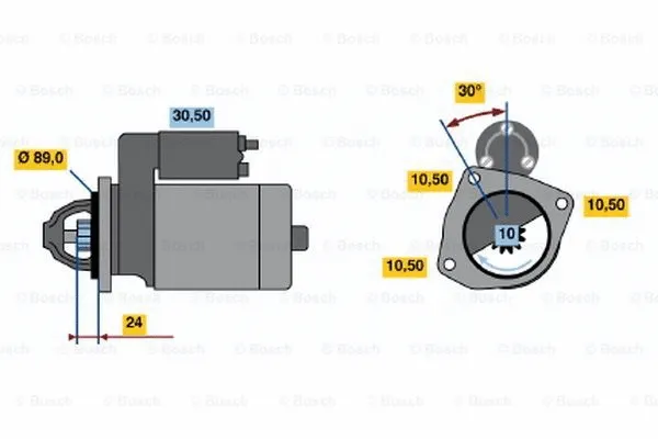 0 986 011 110 BOSCH Стартер (фото 1)