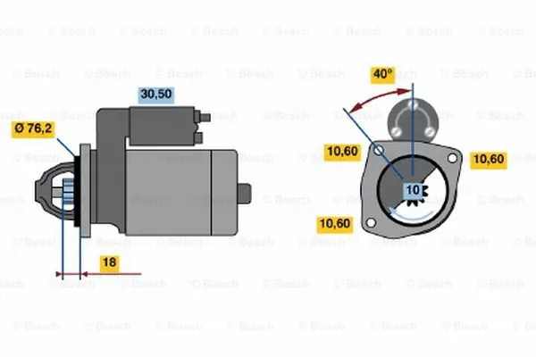 0 986 015 190 BOSCH Стартер (фото 1)