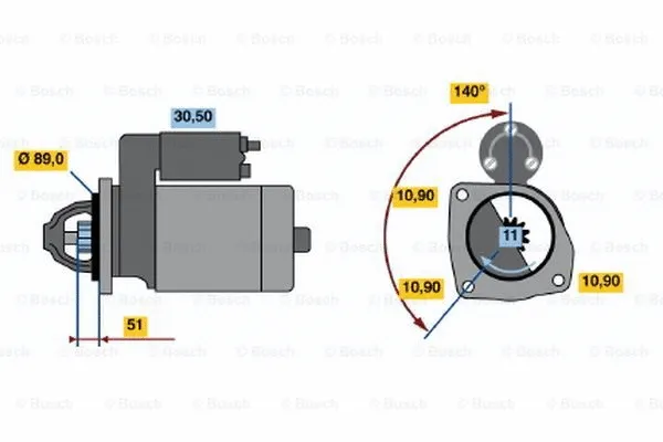 0 986 017 090 BOSCH Стартер (фото 1)