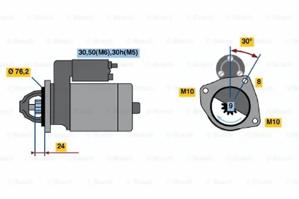 0 986 018 460 BOSCH Стартер (фото 1)