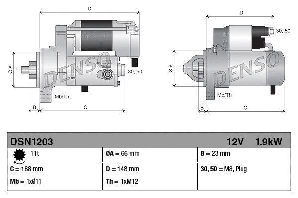 DSN1203 DENSO Стартер (фото 3)