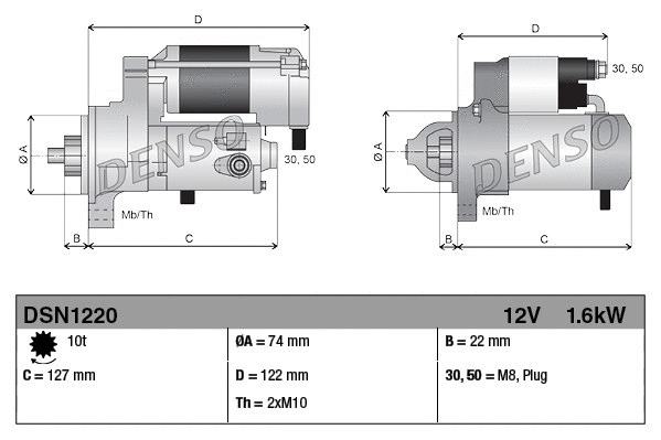 DSN1220 DENSO Стартер (фото 1)