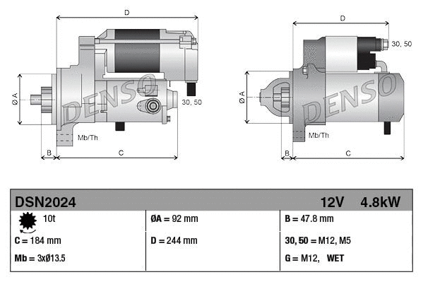 DSN2024 DENSO Стартер (фото 1)