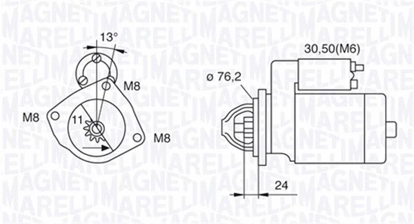 063521090110 MAGNETI MARELLI Стартер (фото 1)