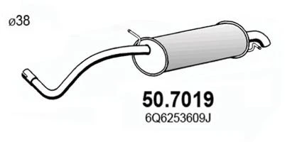 50.7019 ASSO Глушитель выхлопных газов конечный (фото 3)