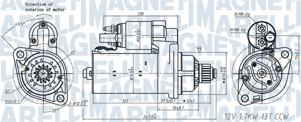 063721508010 MAGNETI MARELLI Стартер (фото 1)