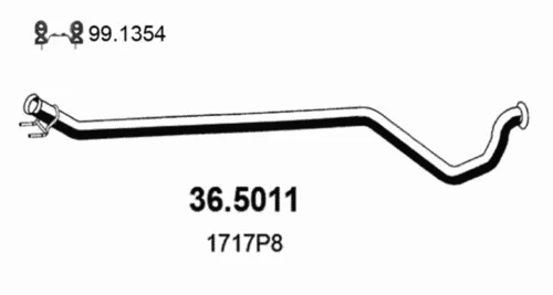 36.5011 ASSO Труба выхлопного газа (фото 2)