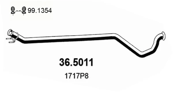 36.5011 ASSO Труба выхлопного газа (фото 3)