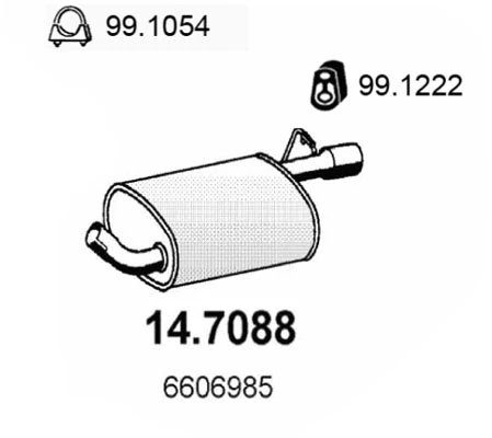 14.7088 ASSO Глушитель выхлопных газов конечный (фото 3)