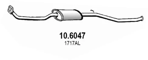10.6047 ASSO Средний глушитель выхлопных газов (фото 2)