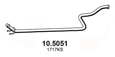 10.5051 ASSO Труба выхлопного газа (фото 1)