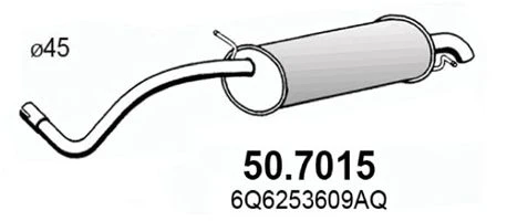 50.7015 ASSO Глушитель выхлопных газов конечный (фото 2)