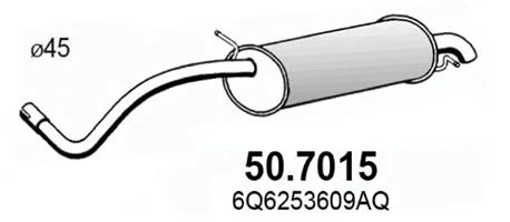 50.7015 ASSO Глушитель выхлопных газов конечный (фото 3)