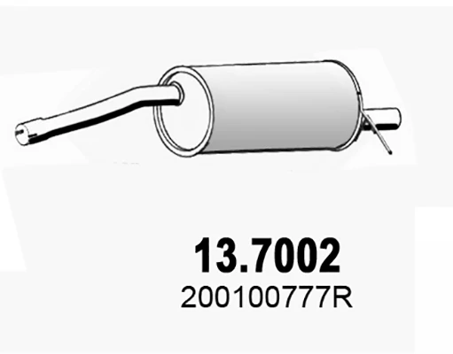 13.7002 ASSO Глушитель выхлопных газов конечный (фото 2)