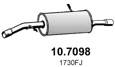 10.7098 ASSO Глушитель выхлопных газов конечный (фото 2)