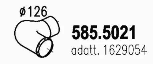 585.5021 ASSO Труба выхлопного газа (фото 2)