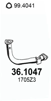 36.1047 ASSO Труба выхлопного газа (фото 3)