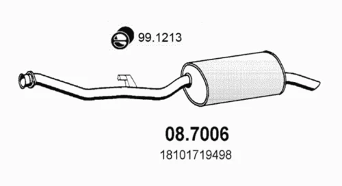 08.7006 ASSO Глушитель выхлопных газов конечный (фото 2)