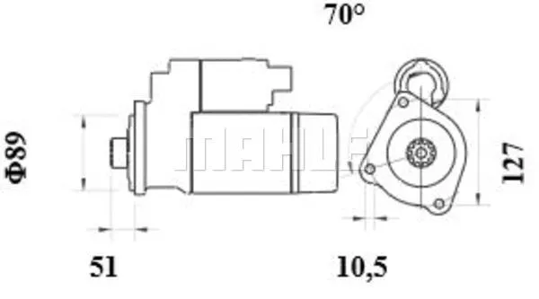 MS 1003 KNECHT/MAHLE Стартер (фото 2)