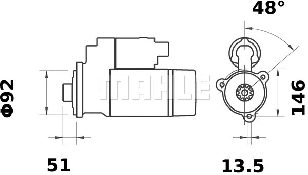 MS 101 KNECHT/MAHLE Стартер (фото 2)