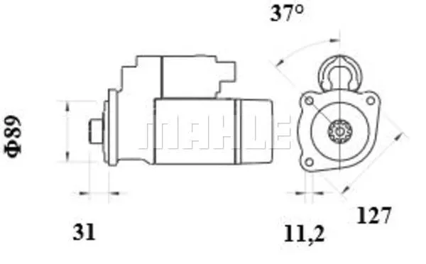 MS 1035 KNECHT/MAHLE Стартер (фото 2)