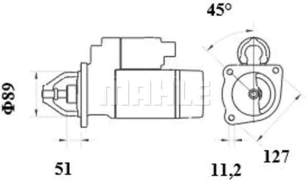 MS 1052 KNECHT/MAHLE Стартер (фото 2)