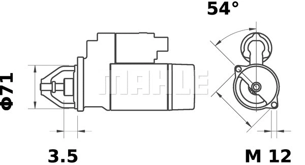 MS 106 KNECHT/MAHLE Стартер (фото 1)