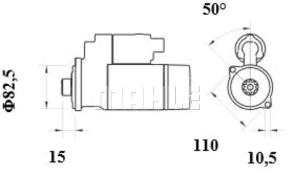 MS 1067 KNECHT/MAHLE Стартер (фото 1)