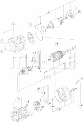 MS 107 KNECHT/MAHLE Стартер (фото 1)