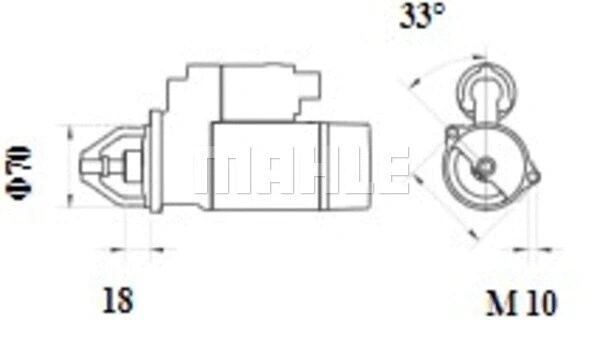 MS 1070 KNECHT/MAHLE Стартер (фото 2)