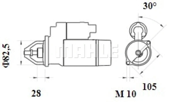 MS 1075 KNECHT/MAHLE Стартер (фото 2)