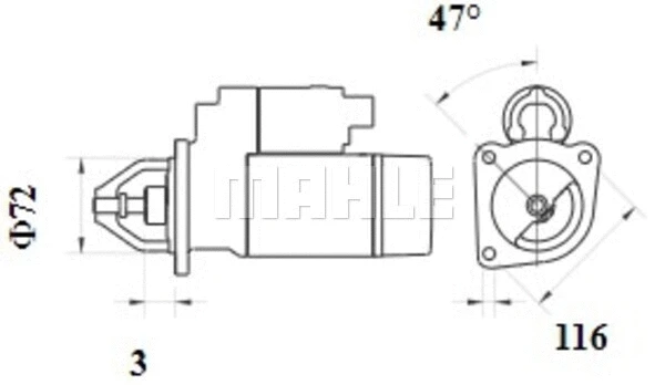 MS 1078 KNECHT/MAHLE Стартер (фото 2)