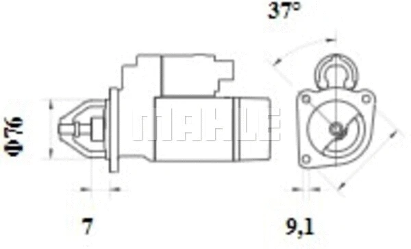 MS 1087 KNECHT/MAHLE Стартер (фото 2)