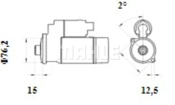 MS 1092 KNECHT/MAHLE Стартер (фото 2)