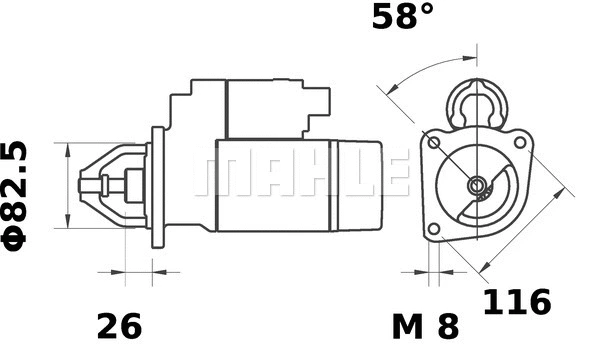 MS 11 KNECHT/MAHLE Стартер (фото 1)